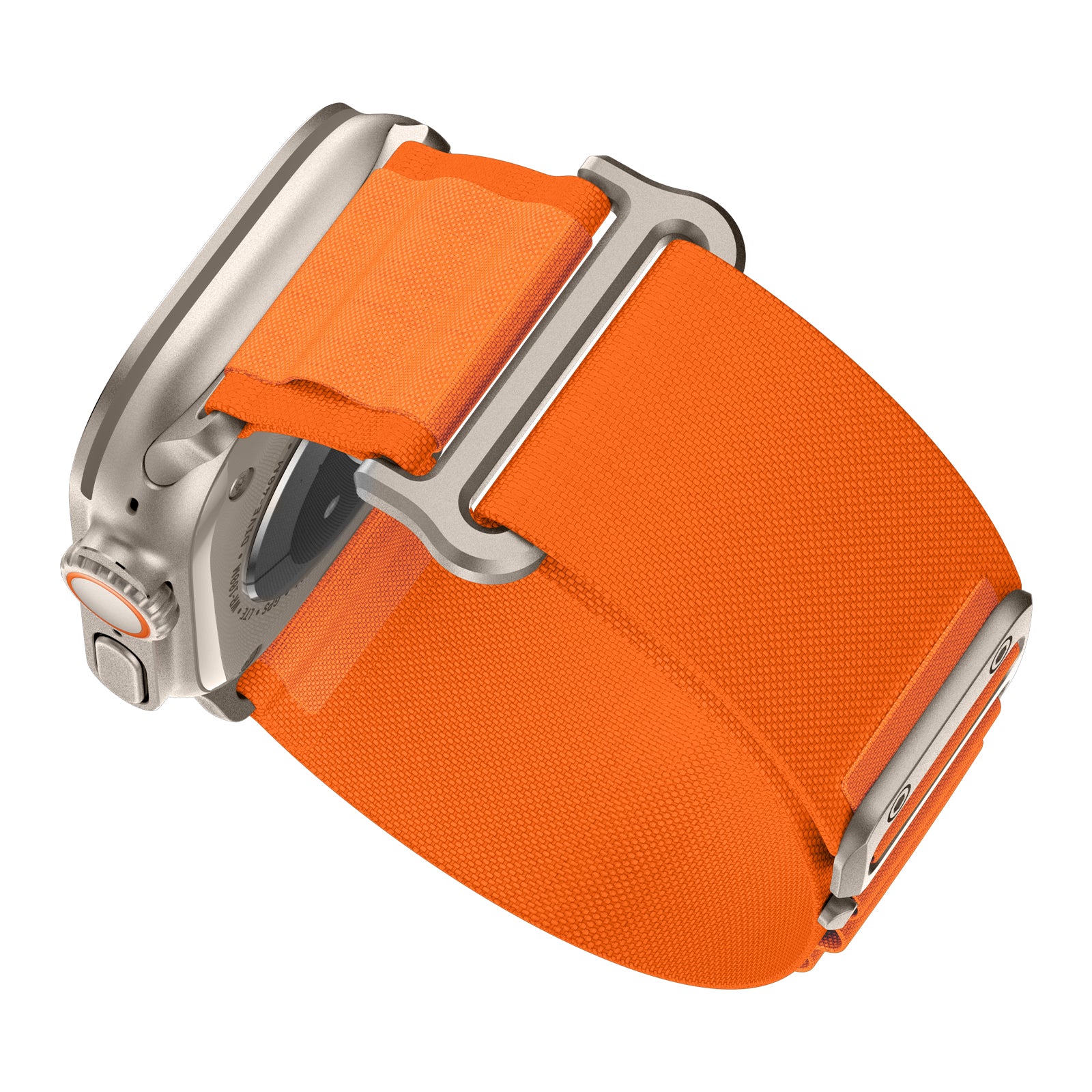 For Apple Watch Series 9 8 7 41mm / 6 5 4 SE (2023) SE (2022) SE 40mm / 3 2 1 38mm Loop Nylon Sport Watch Band - Orange For Apple Watch Series 9 8 7 41mm / 6 5 4 SE (2023) SE (2022) SE 40mm / 3 2 1 38mm Loop Nylon Sport Watch Band - Orange